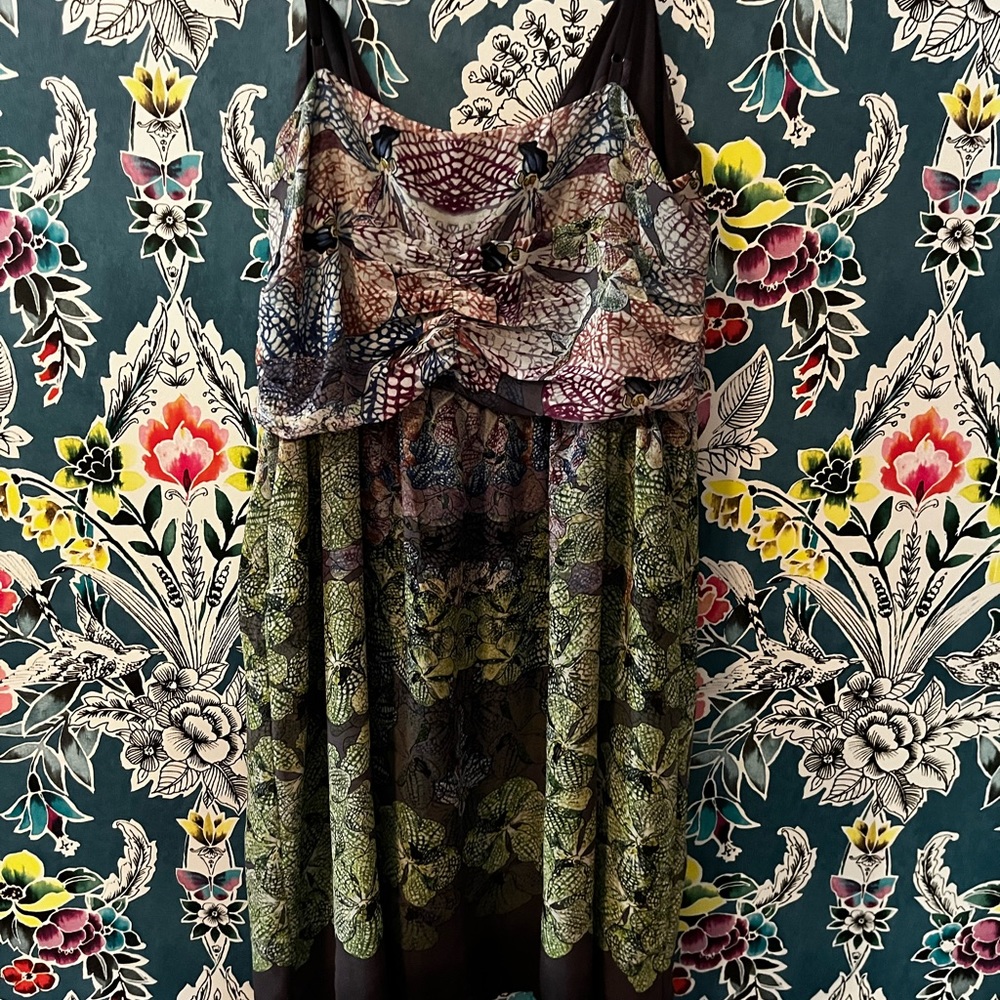 Anthropologie/Staring at stars: women’s (8) Spaghetti strap print dress - Picture 6 of 8